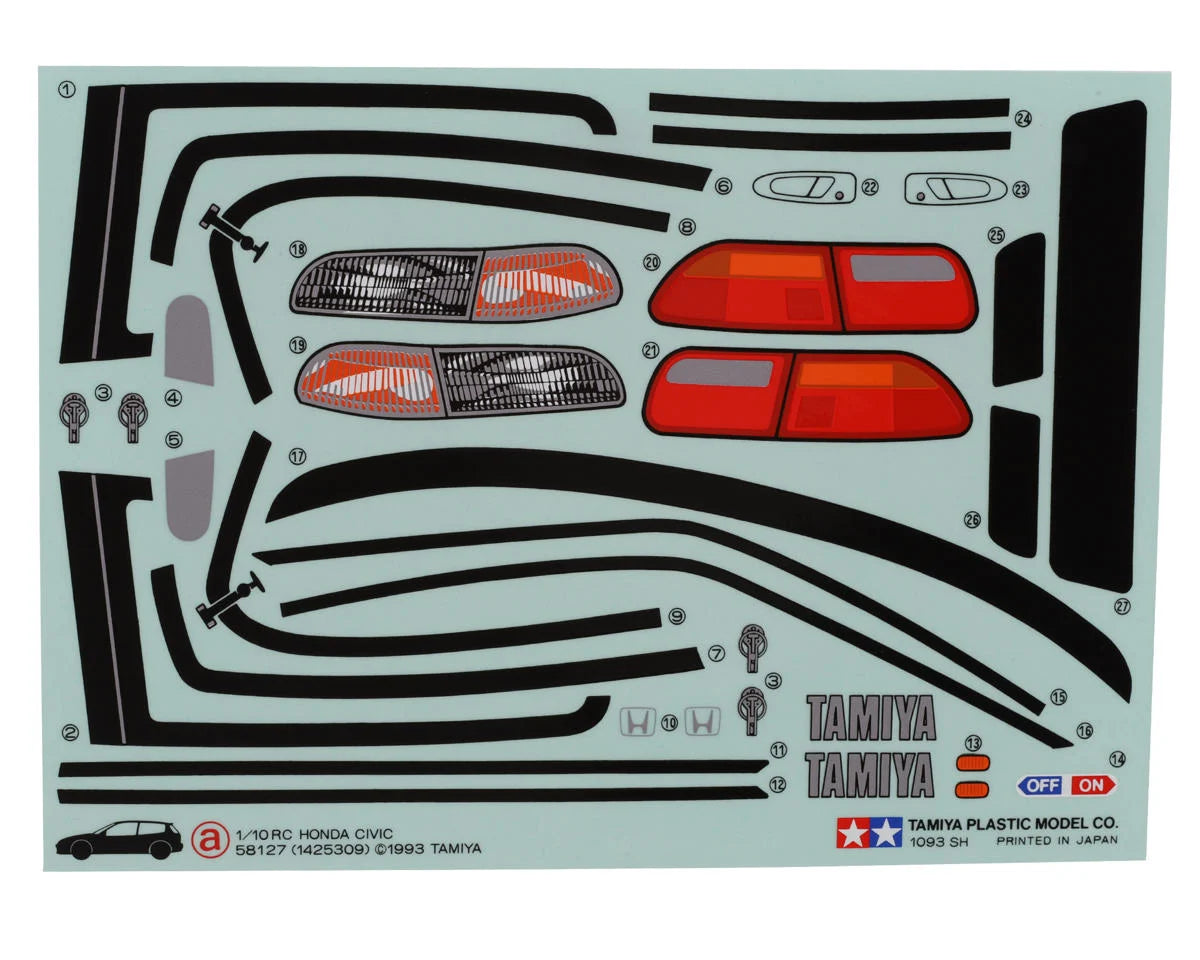 Castrol Honda Civic VTi Body Set (Clear)