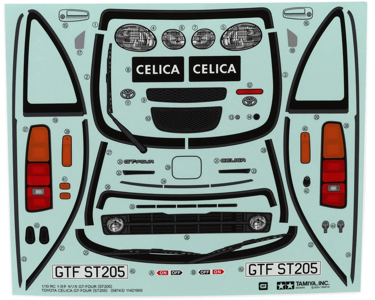 Toyota Celica GT-Four 1/10 CLEAR BODY ONLY