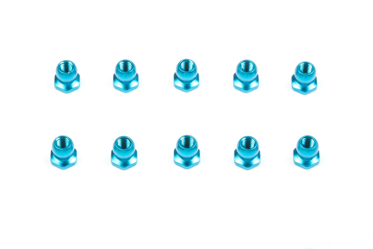 5mm Aluminum Short Ball Nut, Blue, 10 pcs