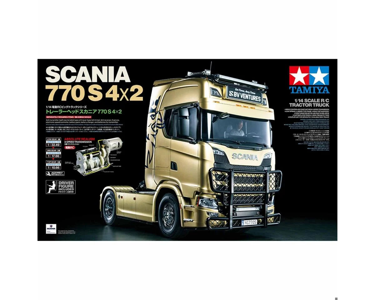 Tamiya Scania 770S 4x2 Tractor Electric 1/14 Semi-Truck Kit ETA END OF MAY