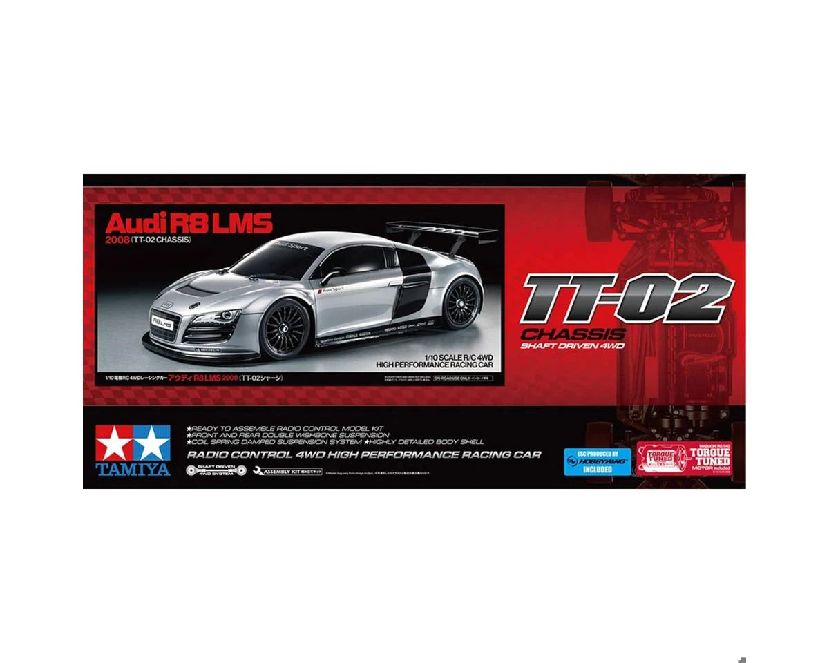 Tamiya 2008 Audi R8 LMS 1/10 4WD (TT-02) ETA APRIL 25TH