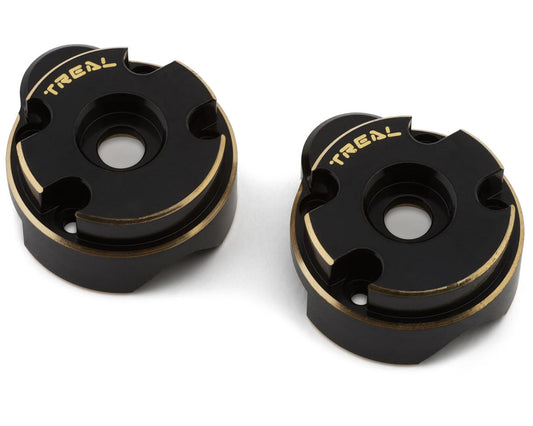 Redcat Ascent-18 Brass Outer Portal Covers (Black) (2) (47.4g)