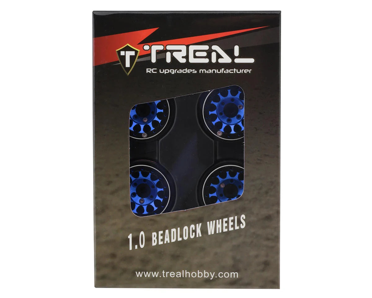 Type I 1.0" Classic 12-Spoke Beadlock Wheels (Blue) (4) (27.2g)