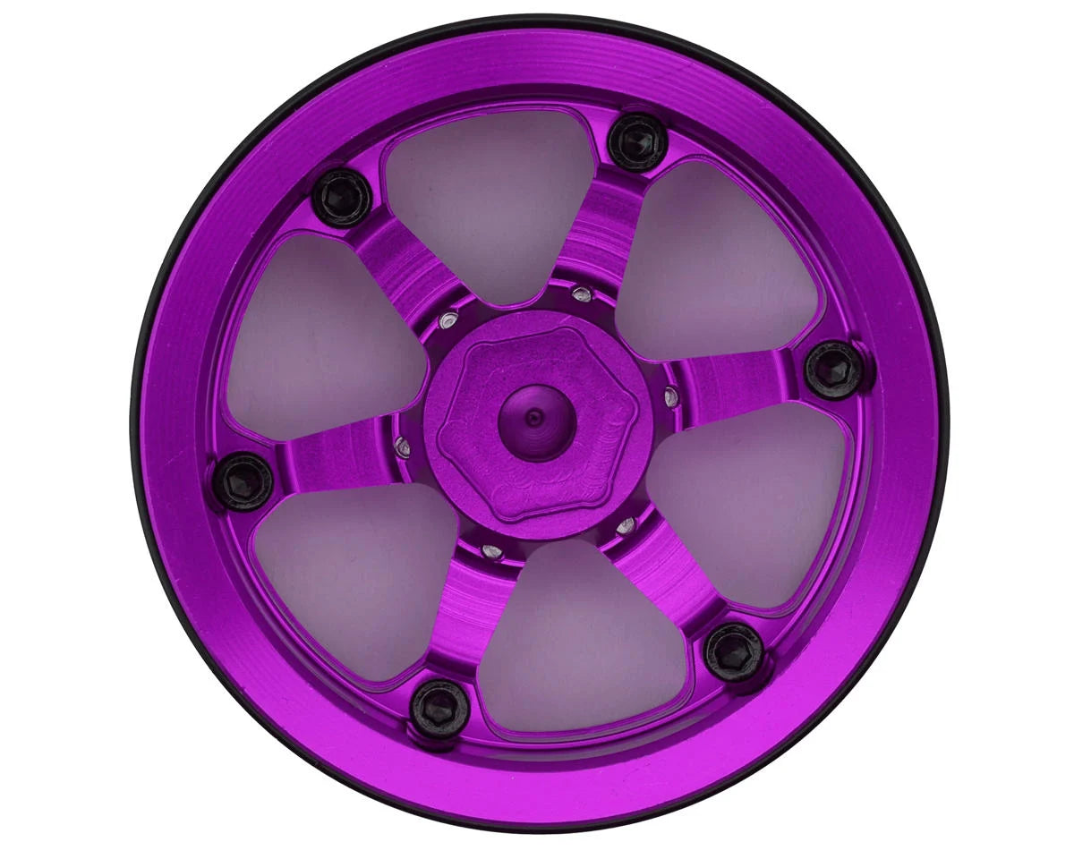 Type 4P 1.9" 6-Spoke Beadlock Wheels (Purple) (4)