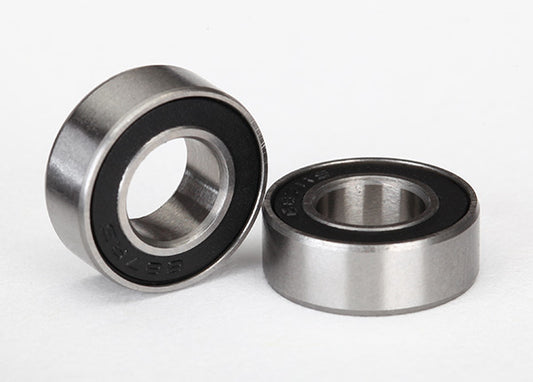 Ball bearing, Black rubber sealed (7x14x5mm) (x2)