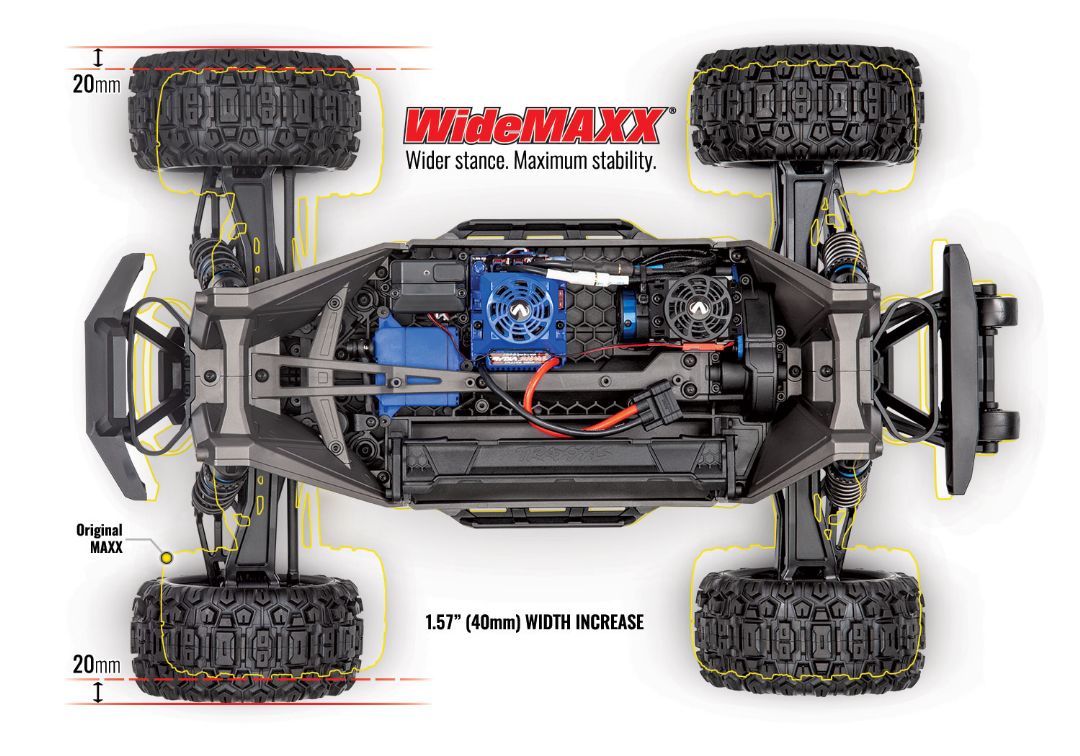 Maxx 4S V2 Brushless Monster Truck w/ WideMaxx - Red