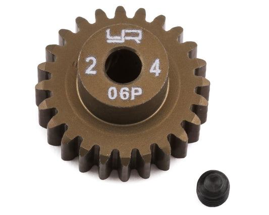 Hard Coated Aluminum Pinion Gear - 24T - Mod 0.6