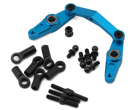 TT-01 Aluminum Steering Arm/Bellcrank Set (Blue)