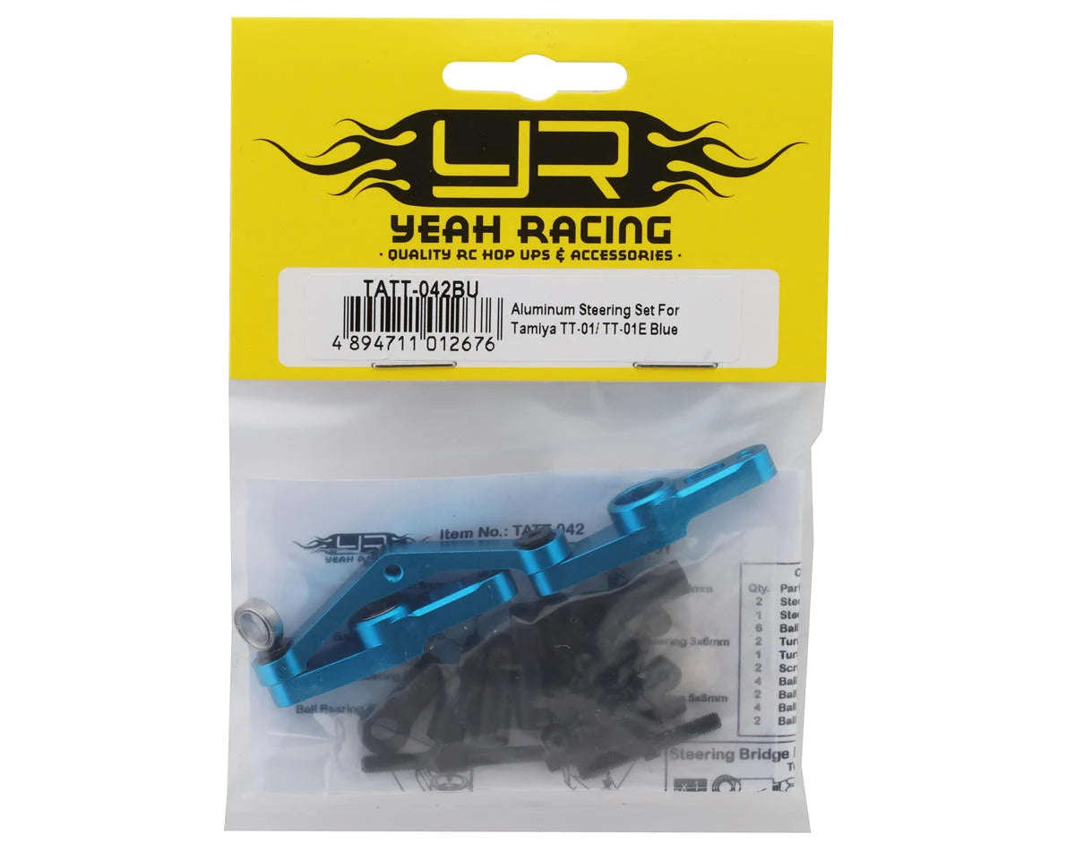 TT-01 Aluminum Steering Arm/Bellcrank Set (Blue)