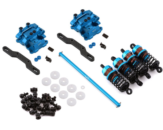 TT-02 Aluminum Housing & Damper Upgrade Set (Blue)