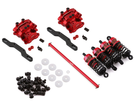 TT-02 Aluminum Housing & Damper Upgrade Set (Red)