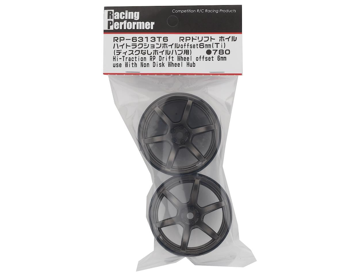 Racing Performer High Traction RWD Drift Wheels (Titanium) (2) (6mm Offset, 12mm hex)