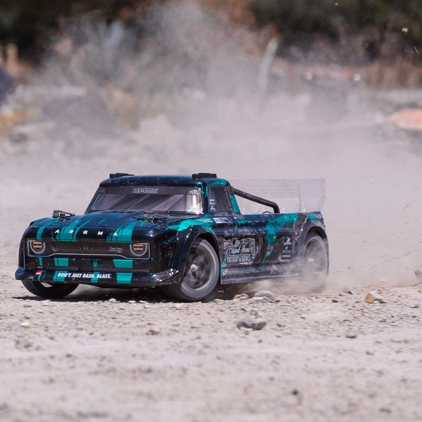 ARRMA INFRACTION 4X4 3S BLX 4WD Street Bash Resto-Mod Truck RTR, TEAL