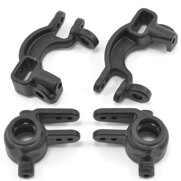 RPM 73592 Traxxas 4x4 Caster & Spindle Block Set BLACK