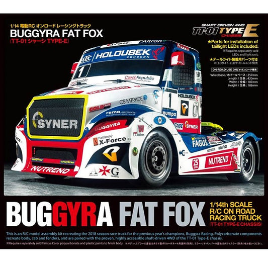 TAM58661-60a  Buggyra Fat Fox On Road Racing Truck Kit, TT-01 Type E Chassis W HOBBYWING 60AMP ESC